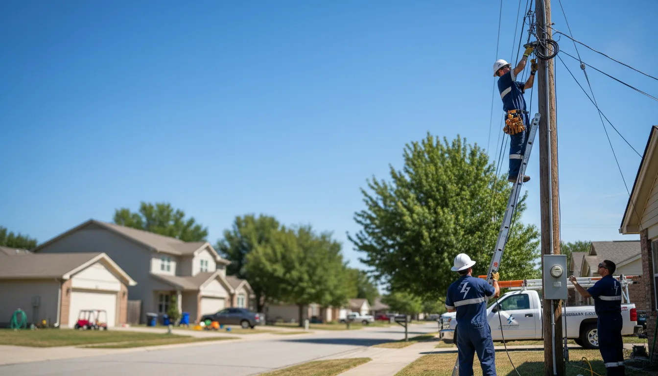 Residential electrician providing installation services in Brickeys, AR